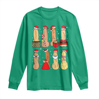 Funny Naughty Christmas Dirty Santa Hat Xmas Adult Humor Long Sleeve Shirt - Wonder Print Shop