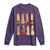 Funny Naughty Christmas Dirty Santa Hat Xmas Adult Humor Long Sleeve Shirt - Wonder Print Shop