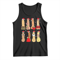 Funny Naughty Christmas Dirty Santa Hat Xmas Adult Humor Tank Top - Wonder Print Shop