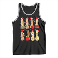 Funny Naughty Christmas Dirty Santa Hat Xmas Adult Humor Tank Top - Wonder Print Shop