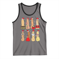 Funny Naughty Christmas Dirty Santa Hat Xmas Adult Humor Tank Top - Wonder Print Shop