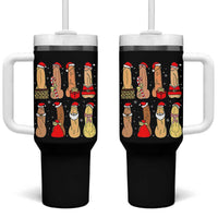 Funny Naughty Christmas Dirty Santa Hat Xmas Adult Humor Tumbler With Handle - Wonder Print Shop