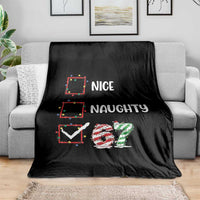 Funny Nice Naughty 67 Throw Blanket Christmas Six Seven Meme Brainrot - Wonder Print Shop