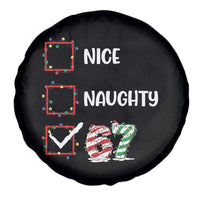Funny Nice Naughty 67 Spare Tire Cover Christmas Six Seven Meme Brainrot - Wonder Print Shop