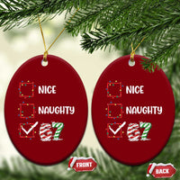 Funny Nice Naughty 67 Ceramic Ornament Christmas Six Seven Meme Brainrot - Wonder Print Shop