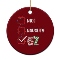 Funny Nice Naughty 67 Ceramic Ornament Christmas Six Seven Meme Brainrot - Wonder Print Shop