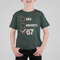 Funny Nice Naughty 67 T Shirt For Kid Christmas Six Seven Meme Brainrot - Wonder Print Shop