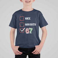 Funny Nice Naughty 67 T Shirt For Kid Christmas Six Seven Meme Brainrot - Wonder Print Shop