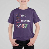 Funny Nice Naughty 67 T Shirt For Kid Christmas Six Seven Meme Brainrot - Wonder Print Shop