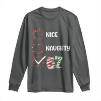 Funny Nice Naughty 67 Long Sleeve Shirt Christmas Six Seven Meme Brainrot - Wonder Print Shop