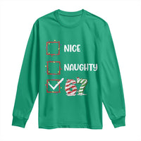 Funny Nice Naughty 67 Long Sleeve Shirt Christmas Six Seven Meme Brainrot - Wonder Print Shop