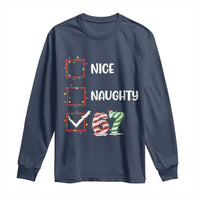 Funny Nice Naughty 67 Long Sleeve Shirt Christmas Six Seven Meme Brainrot - Wonder Print Shop