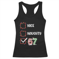 Funny Nice Naughty 67 Racerback Tank Top Christmas Six Seven Meme Brainrot - Wonder Print Shop
