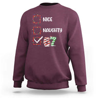 Funny Nice Naughty 67 Sweatshirt Christmas Six Seven Meme Brainrot - Wonder Print Shop