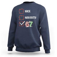 Funny Nice Naughty 67 Sweatshirt Christmas Six Seven Meme Brainrot - Wonder Print Shop