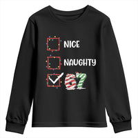 Funny Nice Naughty 67 Youth Sweatshirt Christmas Six Seven Meme Brainrot - Wonder Print Shop
