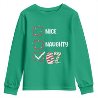 Funny Nice Naughty 67 Youth Sweatshirt Christmas Six Seven Meme Brainrot - Wonder Print Shop