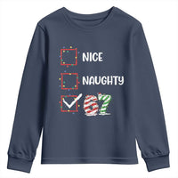 Funny Nice Naughty 67 Youth Sweatshirt Christmas Six Seven Meme Brainrot - Wonder Print Shop