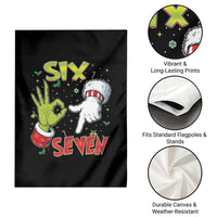 Funny Six Seven Christmas Garden Flag 67 Meme Xmas Santa Elf Hand Gen Alpha - Wonder Print Shop