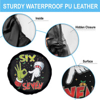 Funny Six Seven Christmas Spare Tire Cover 67 Meme Xmas Santa Elf Hand Gen Alpha - Wonder Print Shop