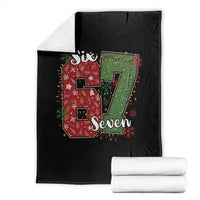 67 Christmas Throw Blanket Funny Six Seven Meme Gen Alpha Slang Snowflake - Wonder Print Shop