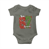 67 Christmas Baby Onesie Funny Six Seven Meme Gen Alpha Slang Snowflake - Wonder Print Shop
