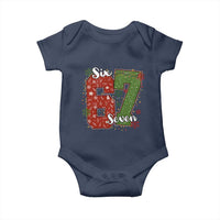 67 Christmas Baby Onesie Funny Six Seven Meme Gen Alpha Slang Snowflake - Wonder Print Shop