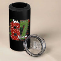 67 Christmas 4 in 1 Can Cooler Tumbler Funny Six Seven Meme Gen Alpha Slang Snowflake - Wonder Print Shop