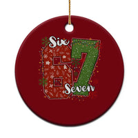 67 Xmas Ceramic Ornament Funny Six Seven Meme Gen Alpha Slang Snowflake - Wonder Print Shop