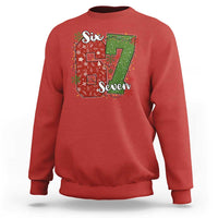 67 Christmas Sweatshirt Funny Six Seven Meme Gen Alpha Slang Snowflake - Wonder Print Shop
