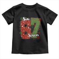 67 Christmas Toddler T Shirt Funny Six Seven Meme Gen Alpha Slang Snowflake - Wonder Print Shop