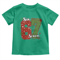 67 Christmas Toddler T Shirt Funny Six Seven Meme Gen Alpha Slang Snowflake - Wonder Print Shop