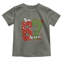 67 Christmas Toddler T Shirt Funny Six Seven Meme Gen Alpha Slang Snowflake - Wonder Print Shop
