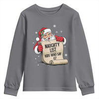 Funny 67 Christmas Youth Sweatshirt Naughty List Kids Who Say Six Seven Santa - Wonder Print Shop