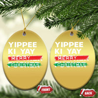 Funny Yippee Ki Yay Merry Xmas Christmas Ornament Nakatomi Plaza Brushed - Wonder Print Shop