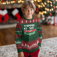 Funny Yippee Ki Yay Merry Xmas Ugly Christmas Sweater Nakatomi Plaza Brushed - Wonder Print Shop