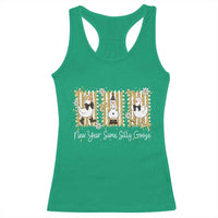 Funny New Year Same Silly Goose Racerback Tank Top New Year Eve Goose Squad Faux Glitter - Wonder Print Shop