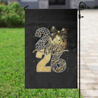 Happy New Year 2026 Garden Flag Hello 2026 Disco Ball Coquette Bow Faux Glitter - Wonder Print Shop