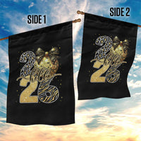Happy New Year 2026 Garden Flag Hello 2026 Disco Ball Coquette Bow Faux Glitter - Wonder Print Shop