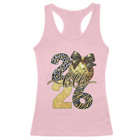Happy New Year 2026 Racerback Tank Top Hello 2026 Disco Ball Coquette Bow Faux Glitter - Wonder Print Shop