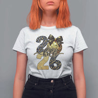Happy New Year 2026 T Shirt For Women Hello 2026 Disco Ball Coquette Bow Faux Glitter - Wonder Print Shop
