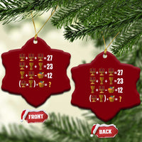 Funny 67 Kwanzaa Math Ceramic Ornament Six Seven Meme Kinara Candles African American Christmas - Wonder Print Shop