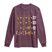 Funny 67 Kwanzaa Math Long Sleeve Shirt Six Seven Meme Kinara Candles African American Christmas - Wonder Print Shop