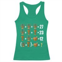 Funny 67 Kwanzaa Math Racerback Tank Top Six Seven Meme Kinara Candles African American Christmas - Wonder Print Shop