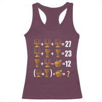 Funny 67 Kwanzaa Math Racerback Tank Top Six Seven Meme Kinara Candles African American Christmas - Wonder Print Shop