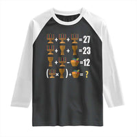 Funny 67 Kwanzaa Math Raglan Shirt Six Seven Meme Kinara Candles African American Christmas - Wonder Print Shop