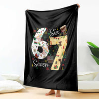 Funny 67 Kwanzaa Throw Blanket Six Seven Meme Kinara Candles African American Christmas - Wonder Print Shop