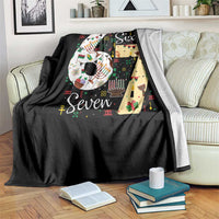 Funny 67 Kwanzaa Throw Blanket Six Seven Meme Kinara Candles African American Christmas - Wonder Print Shop
