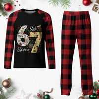 Funny 67 Kwanzaa Plaid Pajama Set Six Seven Meme Kinara Candles African American Christmas - Wonder Print Shop