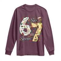 Funny 67 Kwanzaa Long Sleeve Shirt Six Seven Meme Kinara Candles African American Christmas - Wonder Print Shop